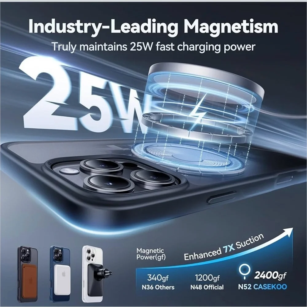 AMAZON CASEKOO Black Ultra-Magnetic Stand for iPhone 16 Pro Max Case